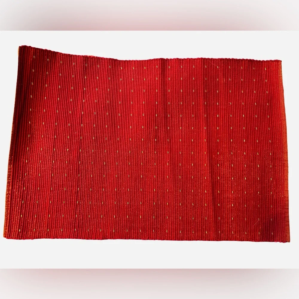 Elegant Red Gold Reversible Placemats Napkins Set (3 for $12 item)
